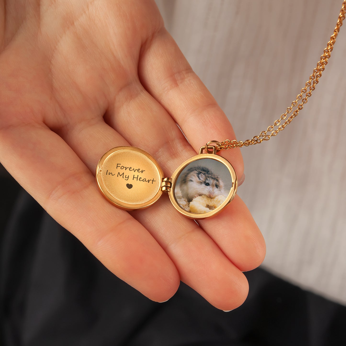 Pearl Photo Locket Necklace