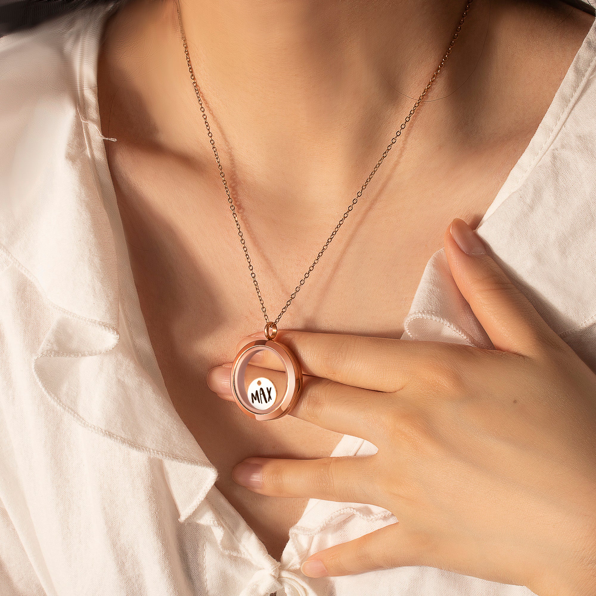 Personalized Charm Locket Pet Memorial Necklace