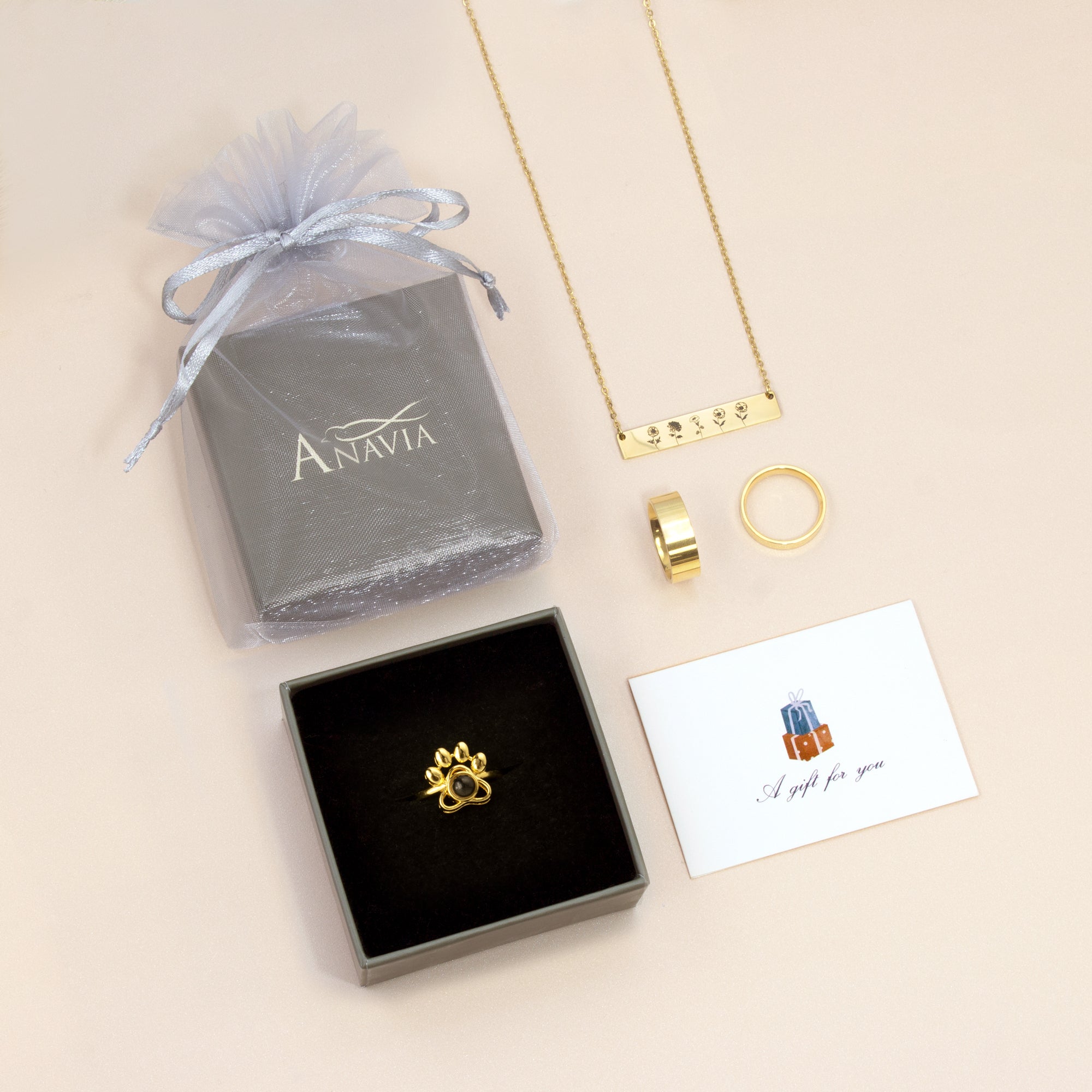 Paw Print Photo Photo Projection Ring