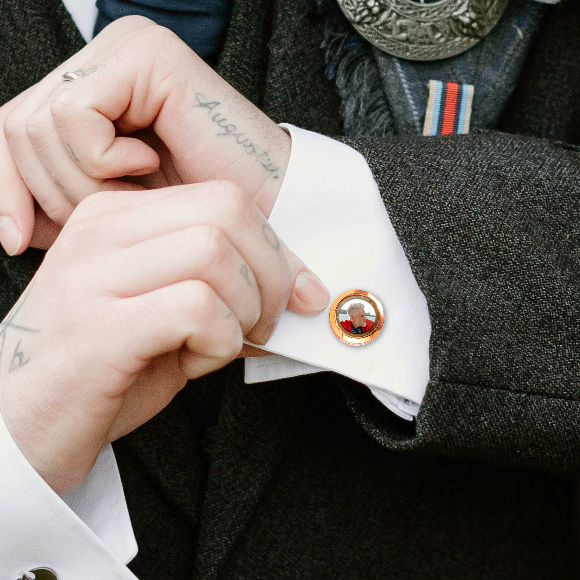 Glass Photo Locket Cufflinks