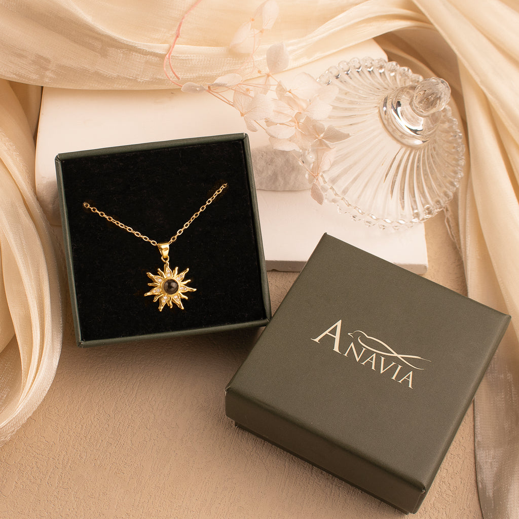 Sunflower Photo Projection Necklace