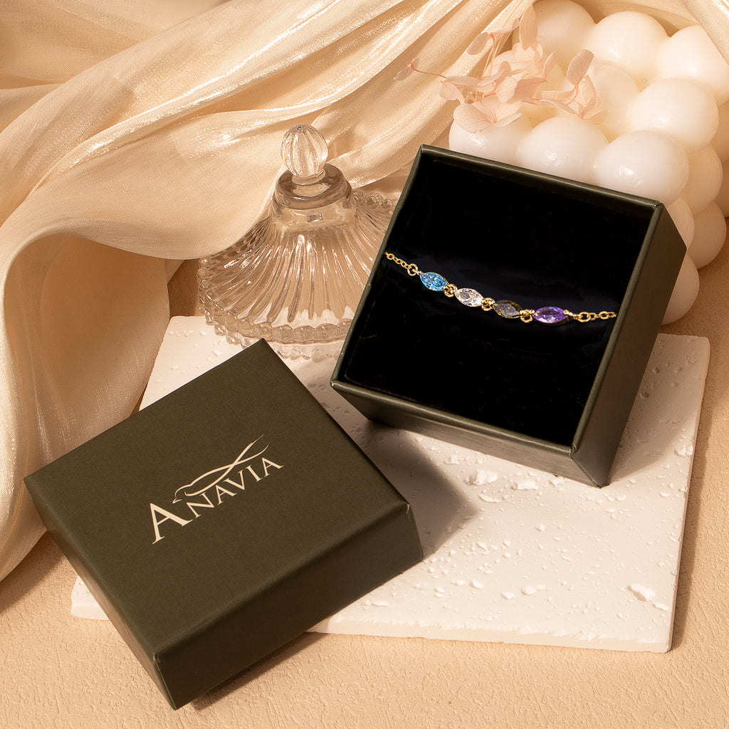 Marquise Birthstone Bracelet
