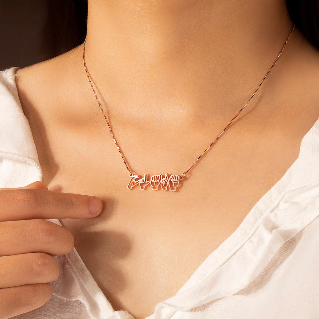 Custom Sign Language Necklace