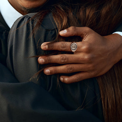 Custom College Emblem Signet Ring