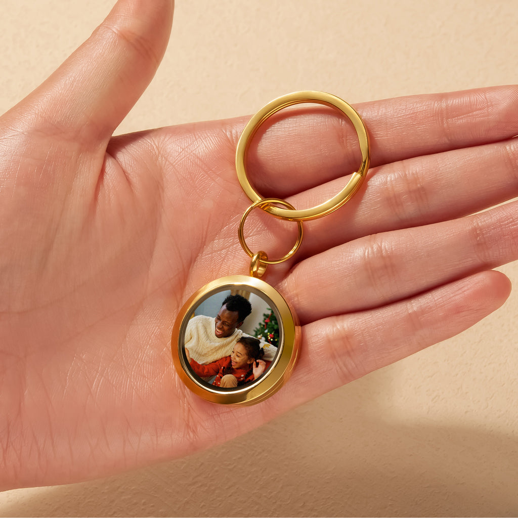 Locket Key Ring Custom Photo Locket Key Chain - New Mom – Anavia Jewelry & Gift