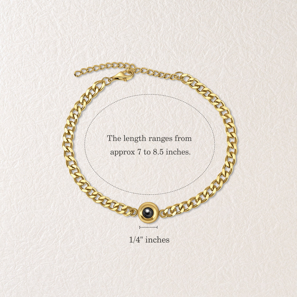Custom Photo Projection Chain Bracelet