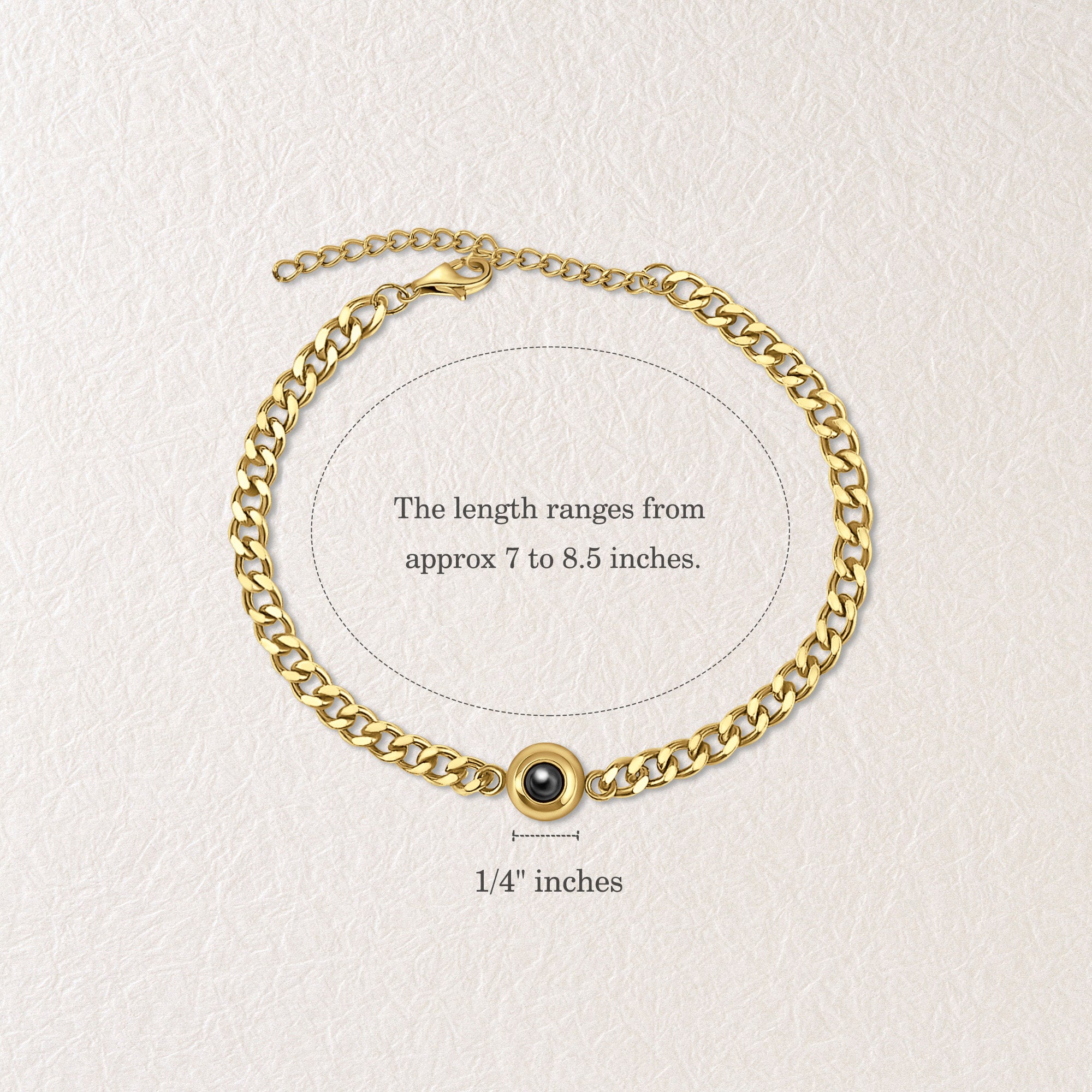 Custom Photo Projection Chain Bracelet