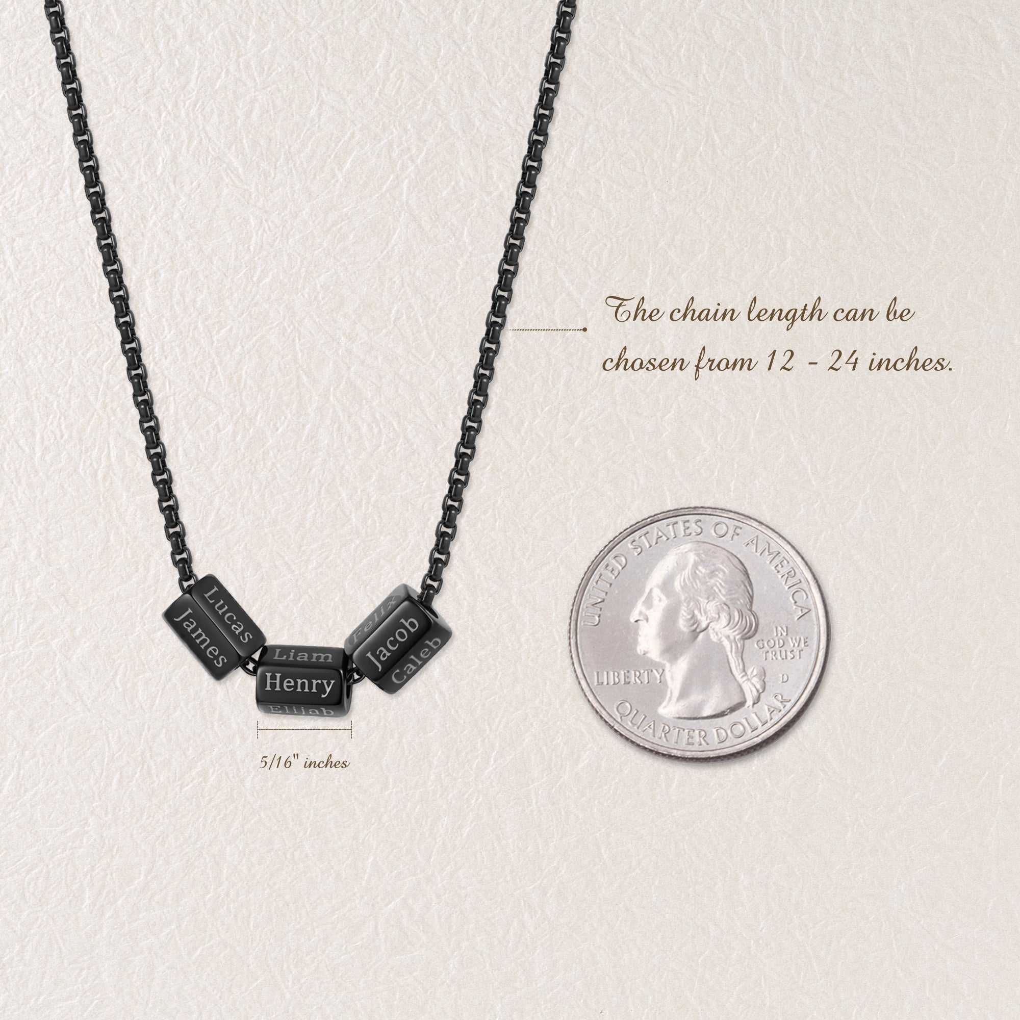 Personalized Names Hexagonal Necklace