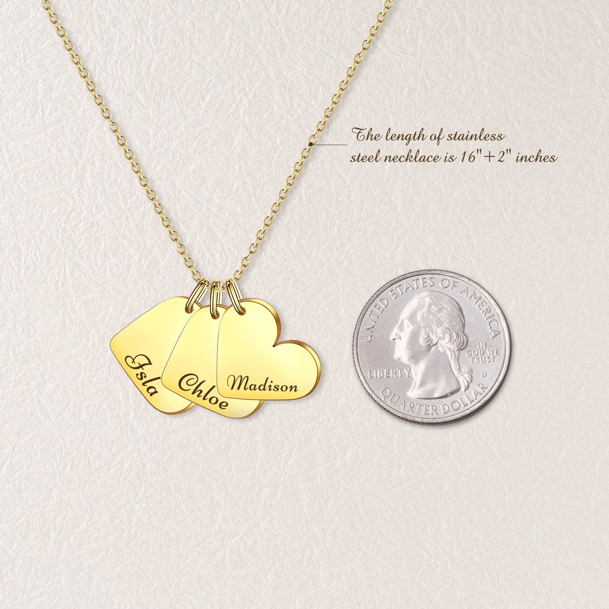 Personalized Mini Heart Necklace