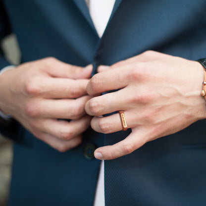 Personalized Bar Ring