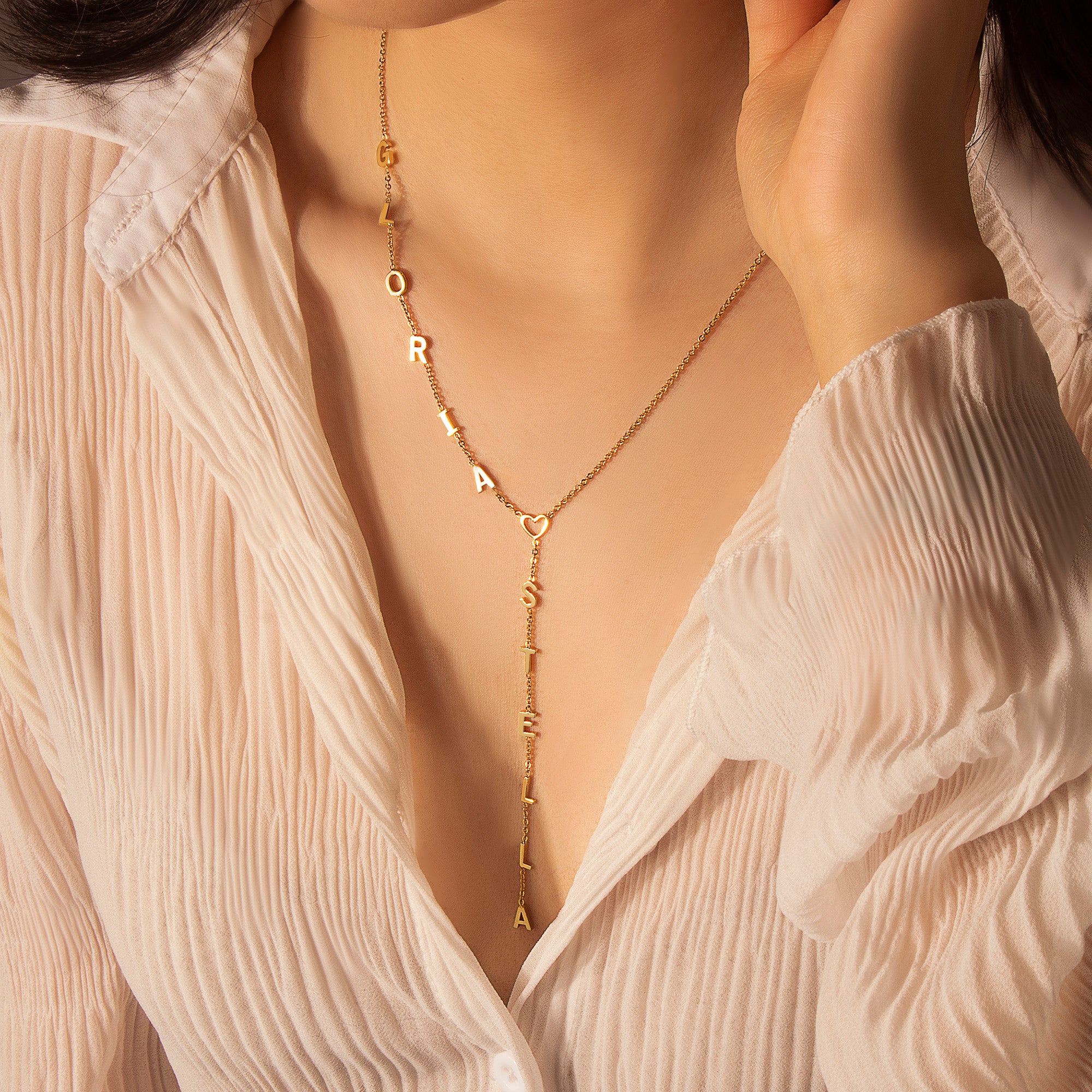 Custom Lariat Name Necklace