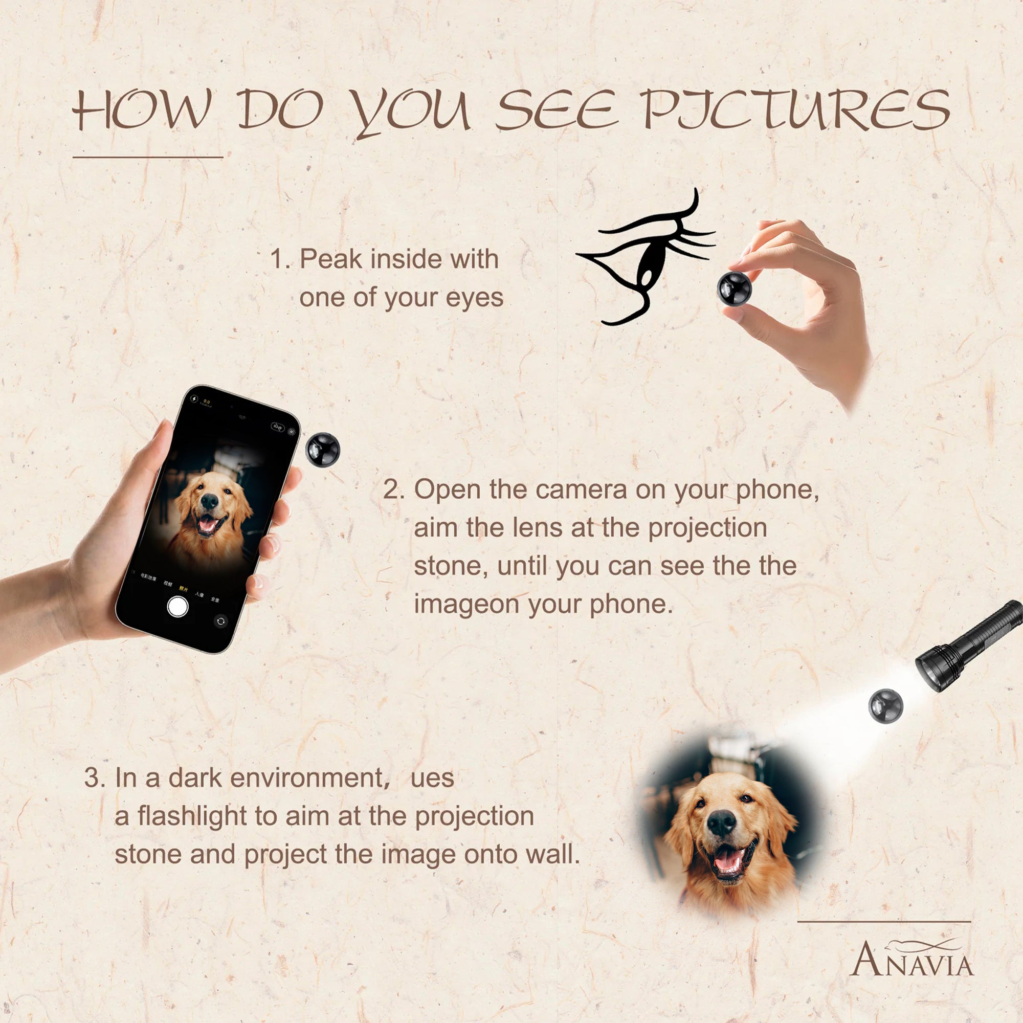 Paw Print Photo Photo Projection Ring