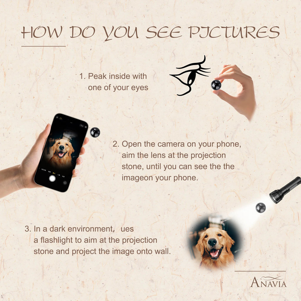 Paw Print Photo Photo Projection Necklace