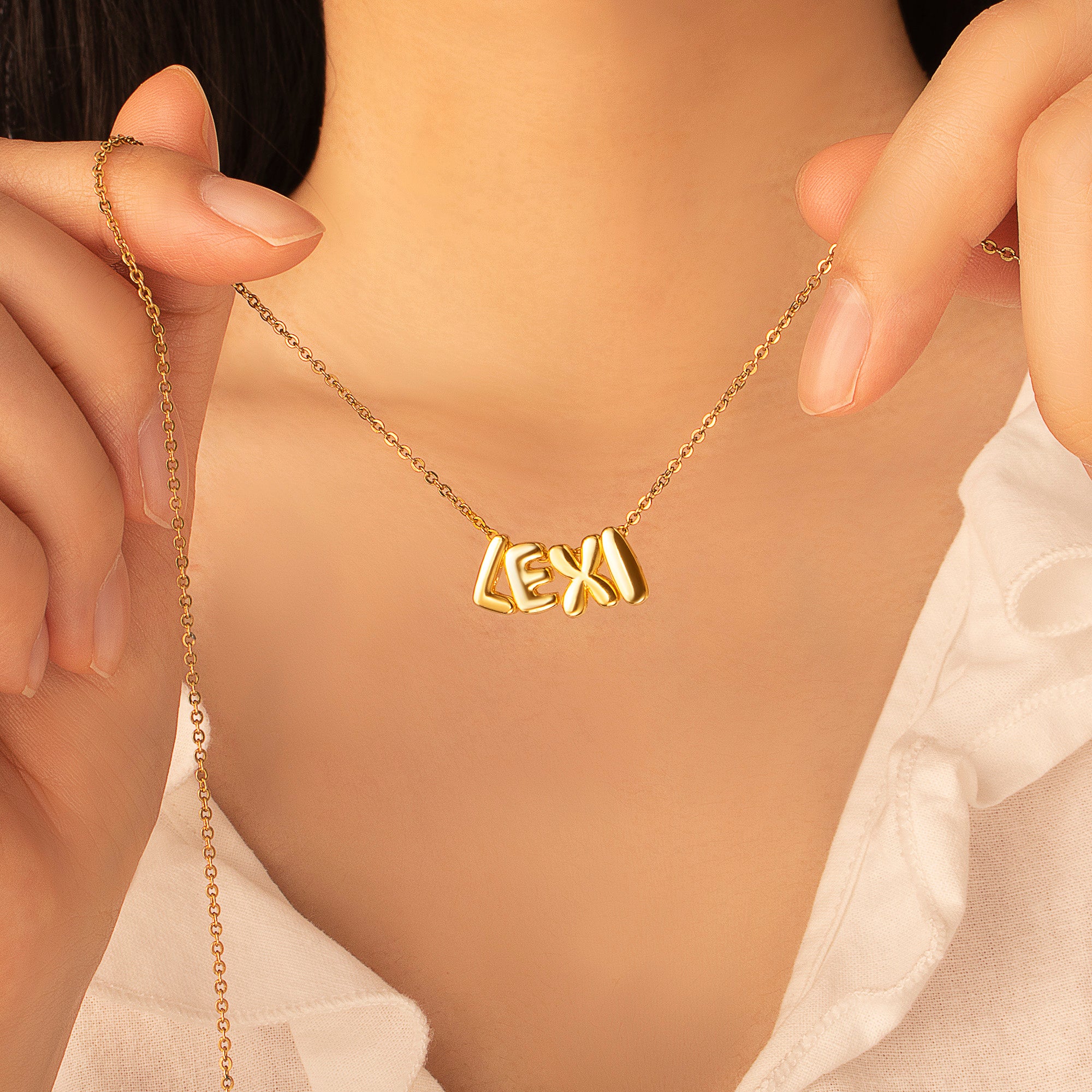 Personalized Letter Bead Name Necklace