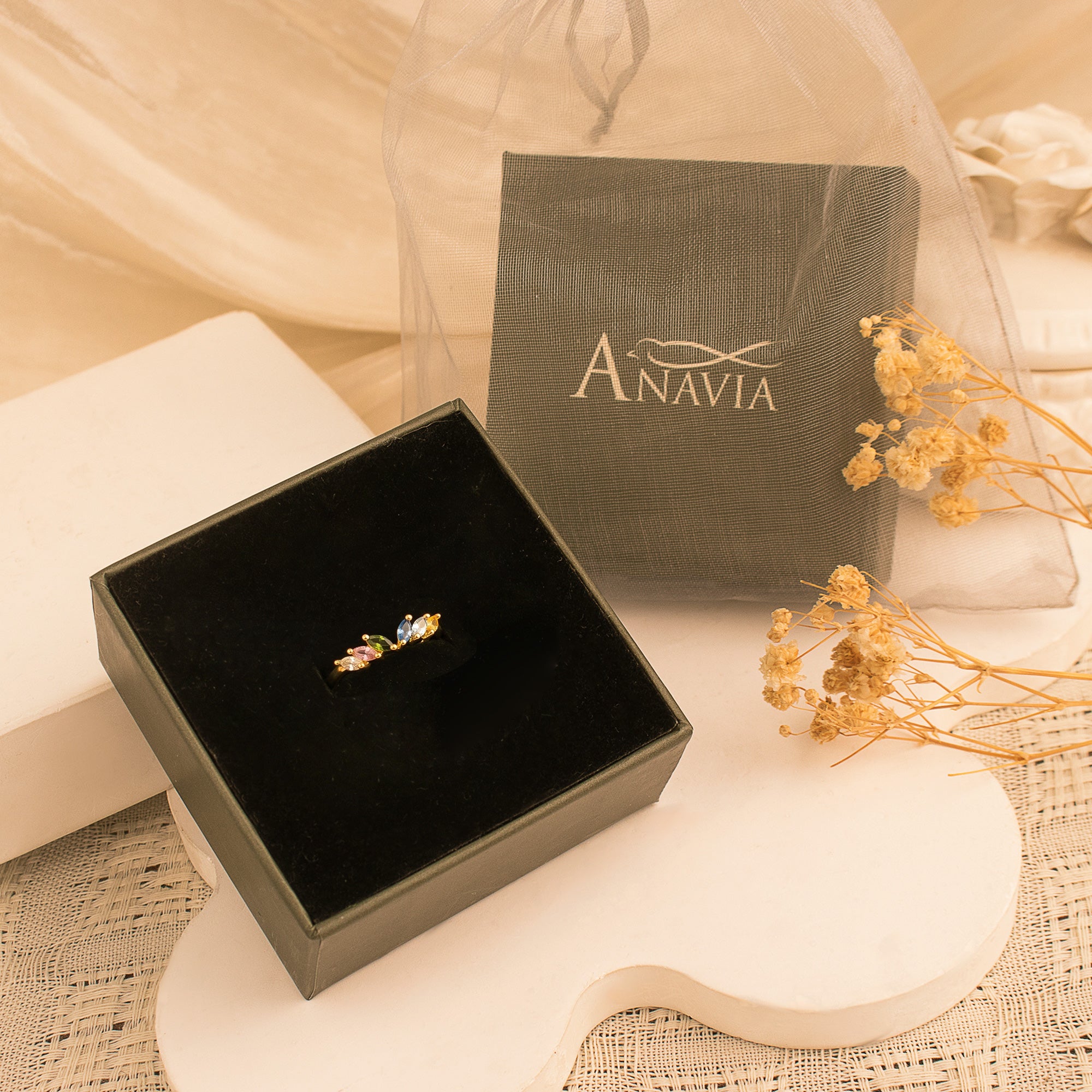 Marquise Birthstone Ring
