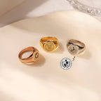 Custom College Emblem Logo Signet Ring