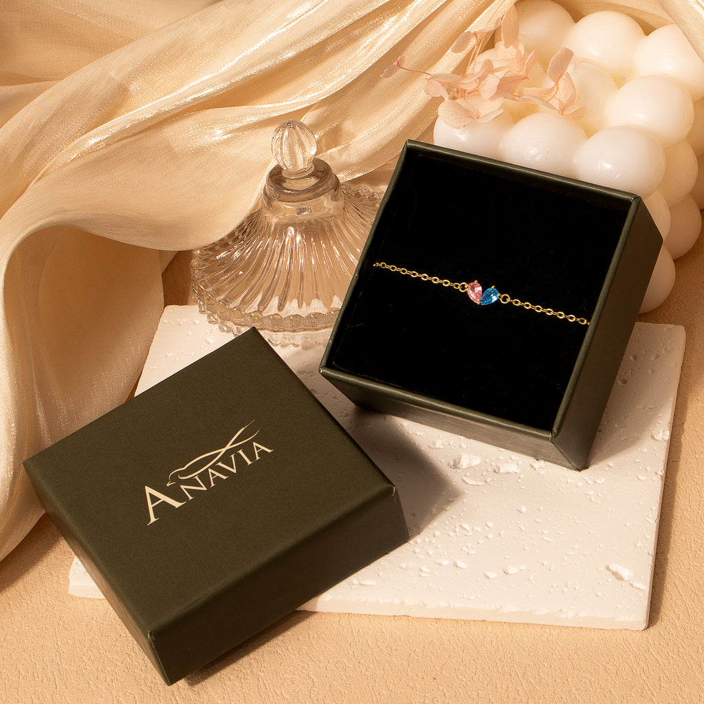 Birthstone Heart Bracelet