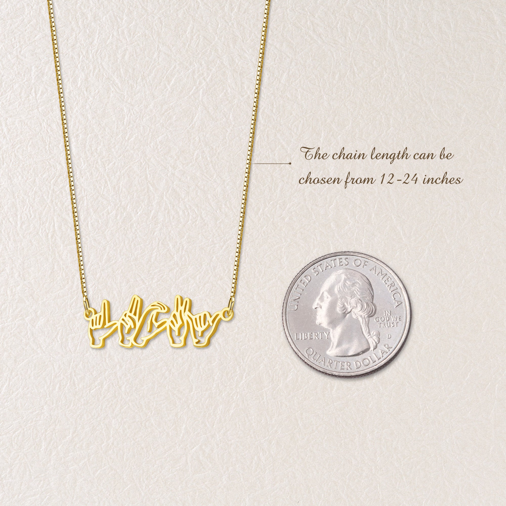 Custom Sign Language Necklace