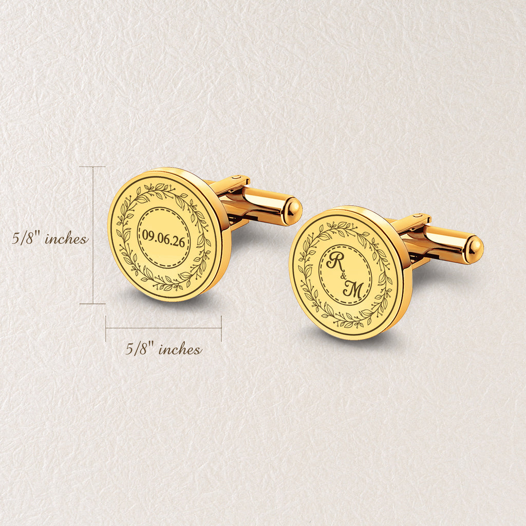 Custom Engraved Wedding Cufflinks