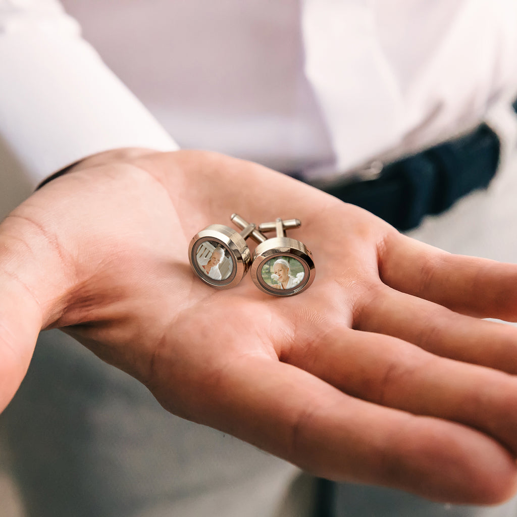 Glass Photo Locket Cufflinks