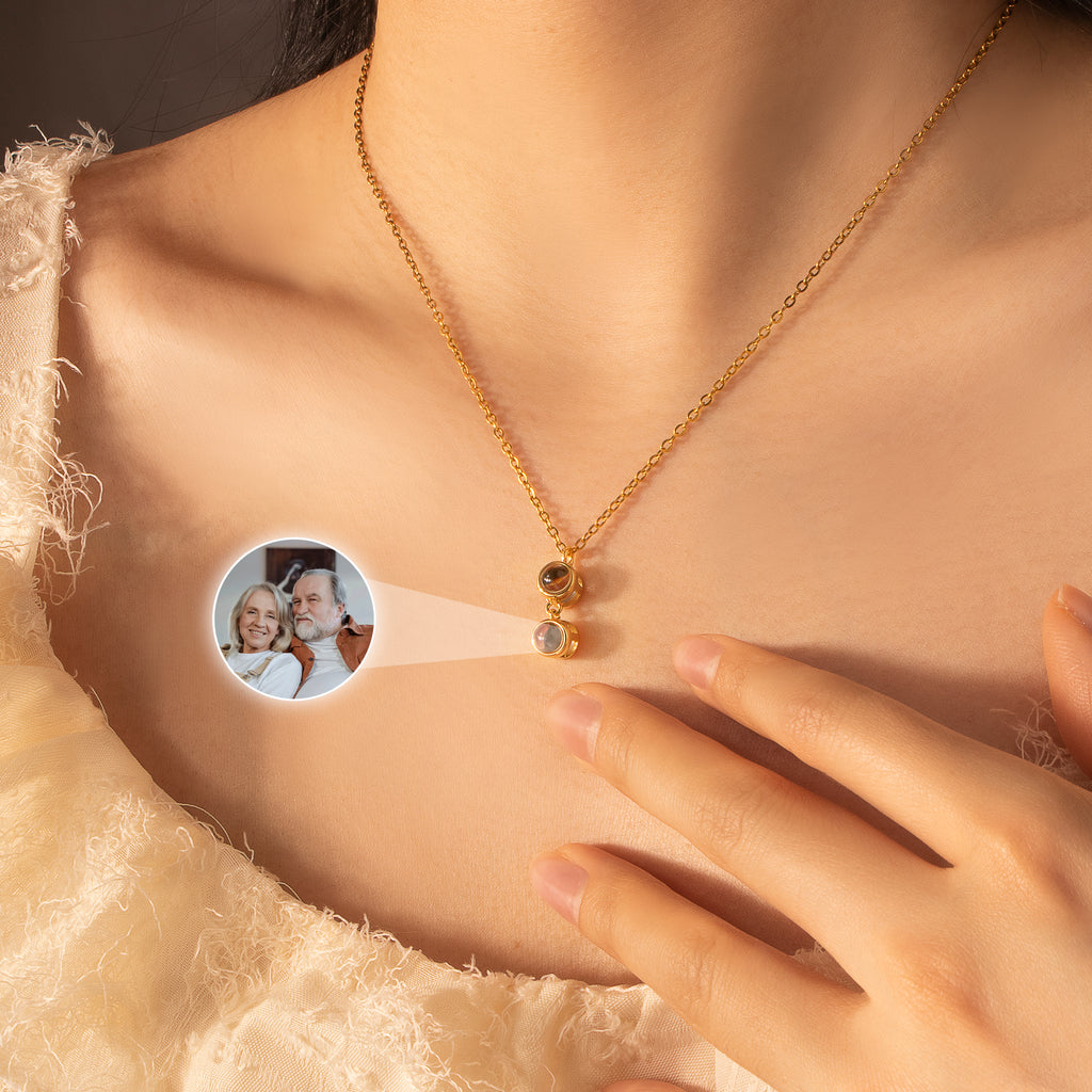Round Multi-Photo Projection Necklace