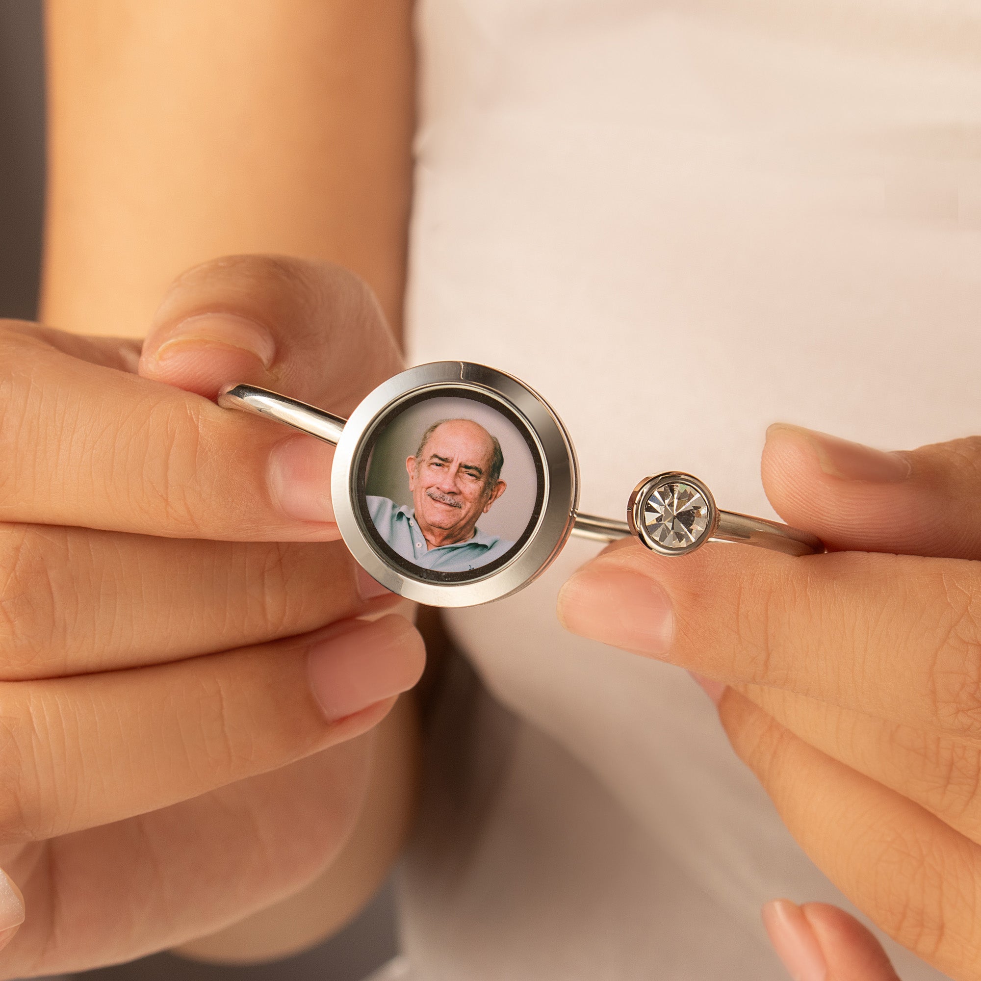 Photo Locket Cuff Bangle