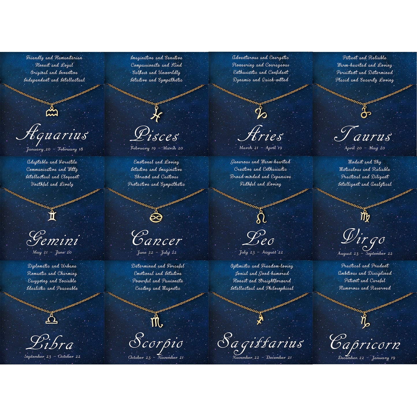 Women's Constellation Sign Necklace