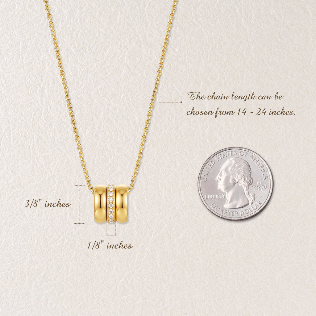 Personalized Circle Bead Necklace