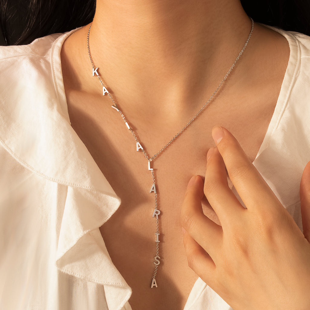 Custom Lariat Name Necklace