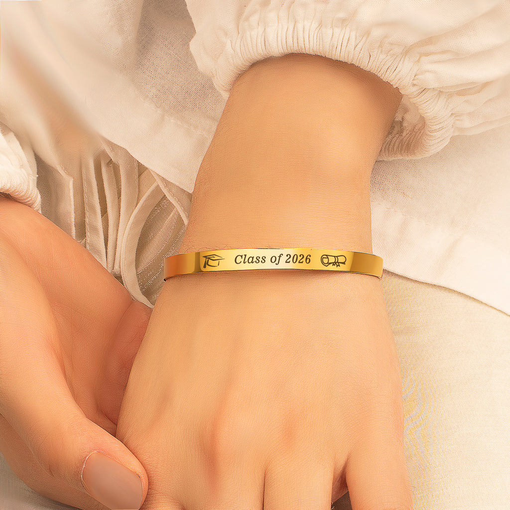 Motivational Graduation Cuff Bangle