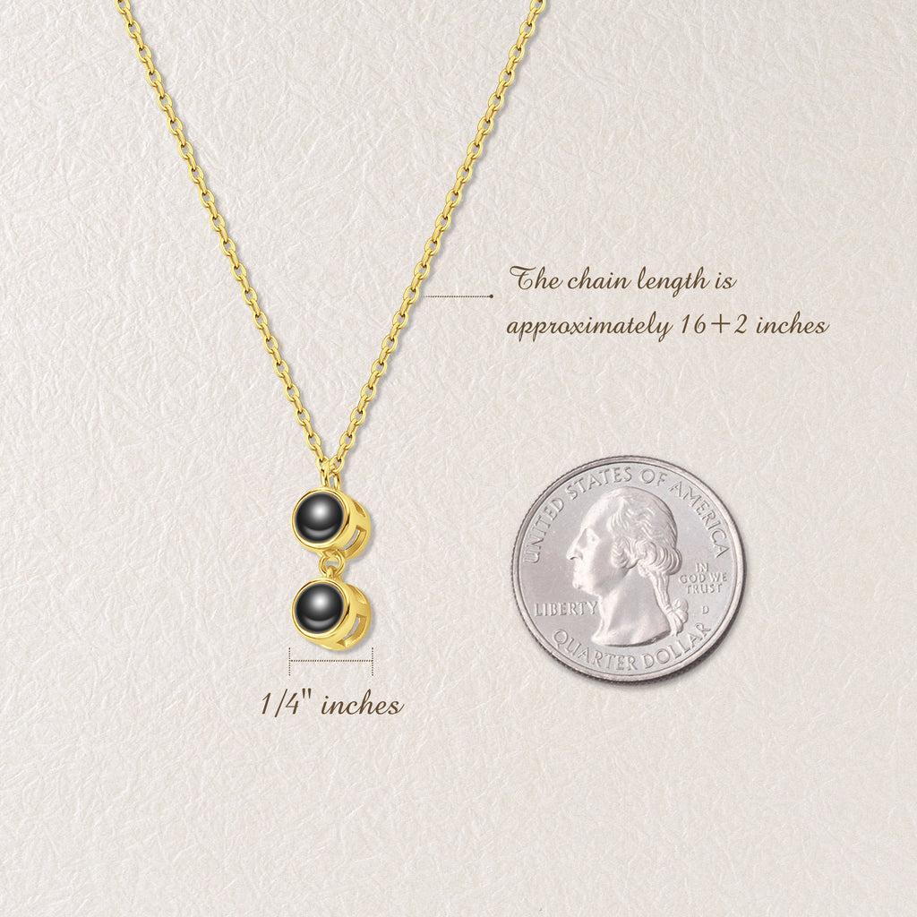 Round Multi-Photo Projection Necklace