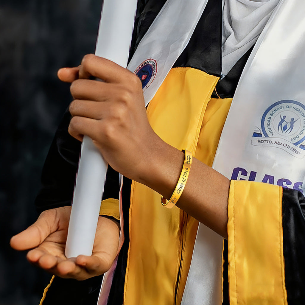 Motivational Graduation Cuff Bangle