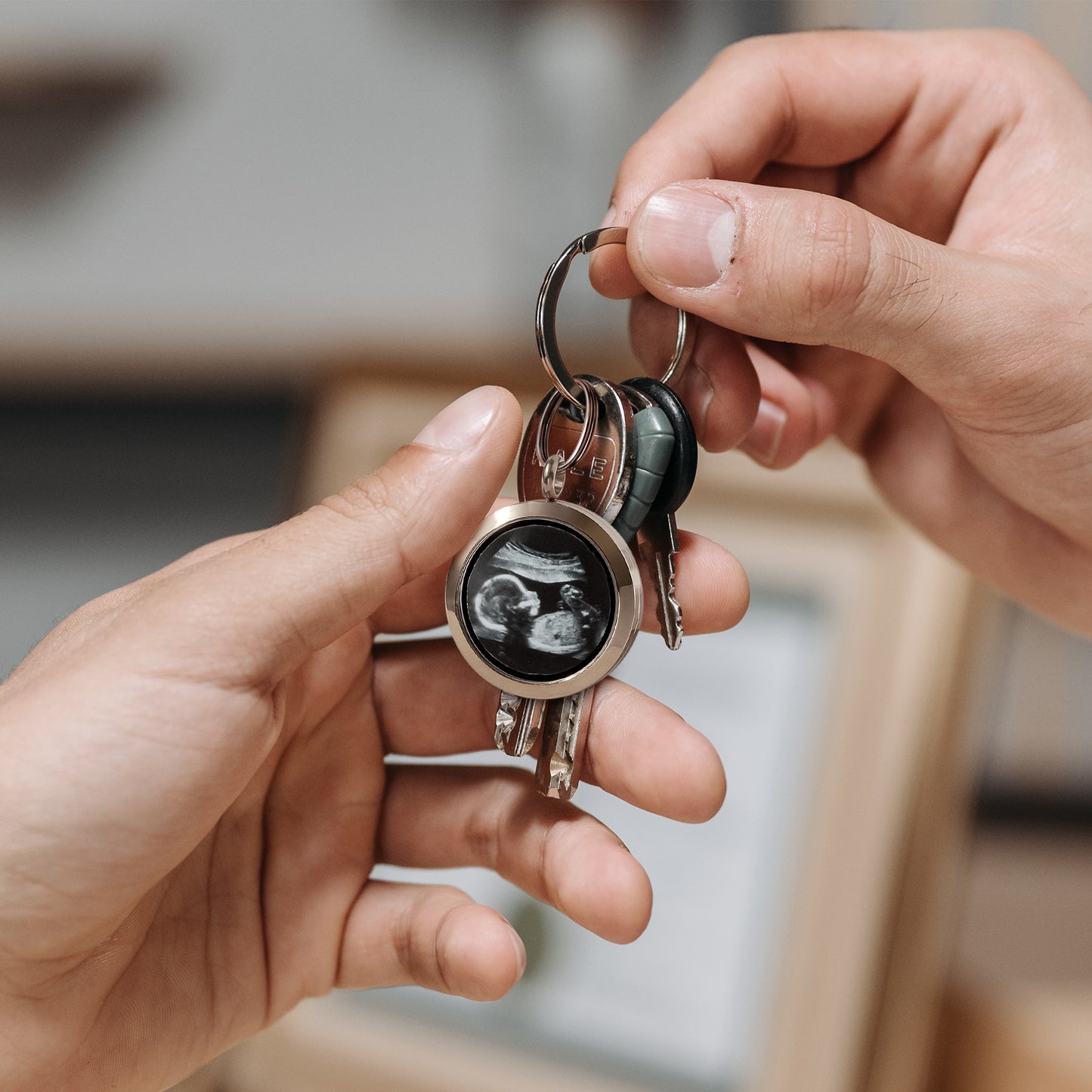 Photo Locket Key Chain