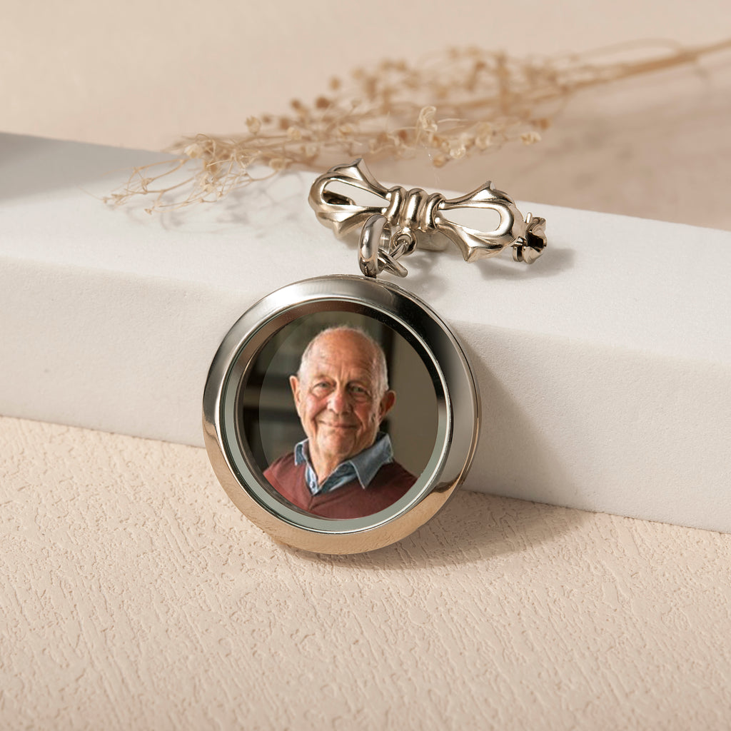Custom Memorial Photo Locket Pin