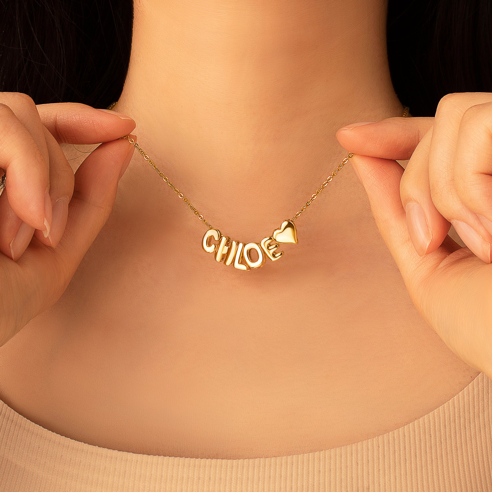 Personalized Letter Bead Name Necklace