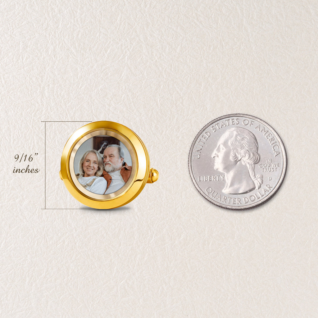 Glass Photo Locket Cufflinks