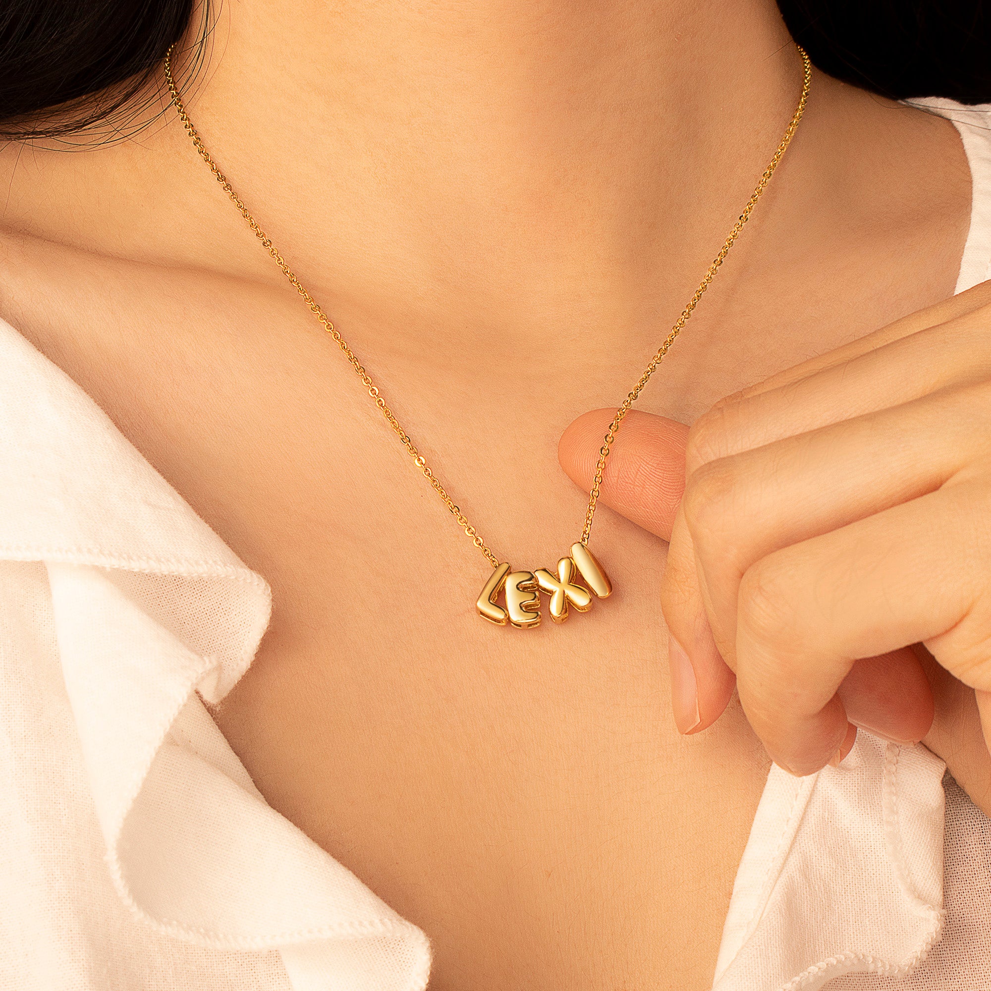 Personalized Letter Bead Name Necklace