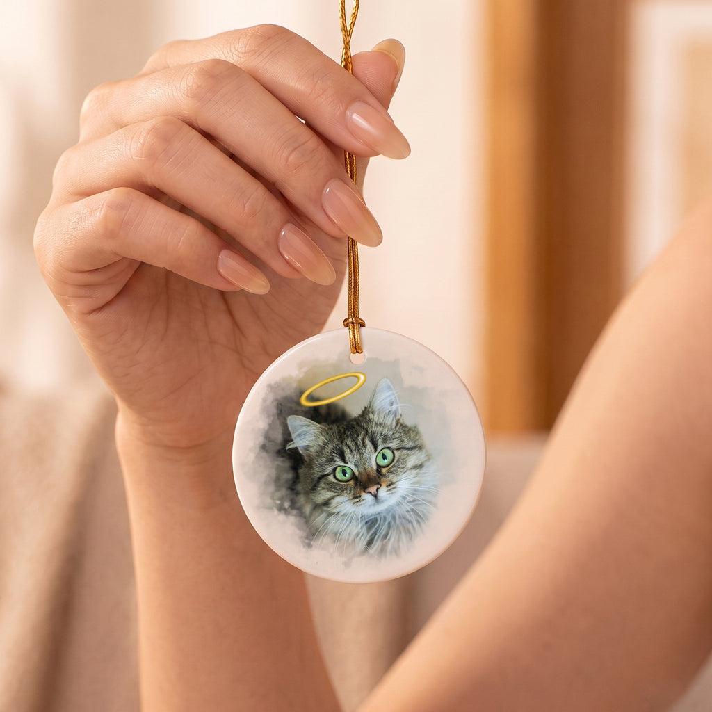 Custom Pet Photo Memorial Ornament