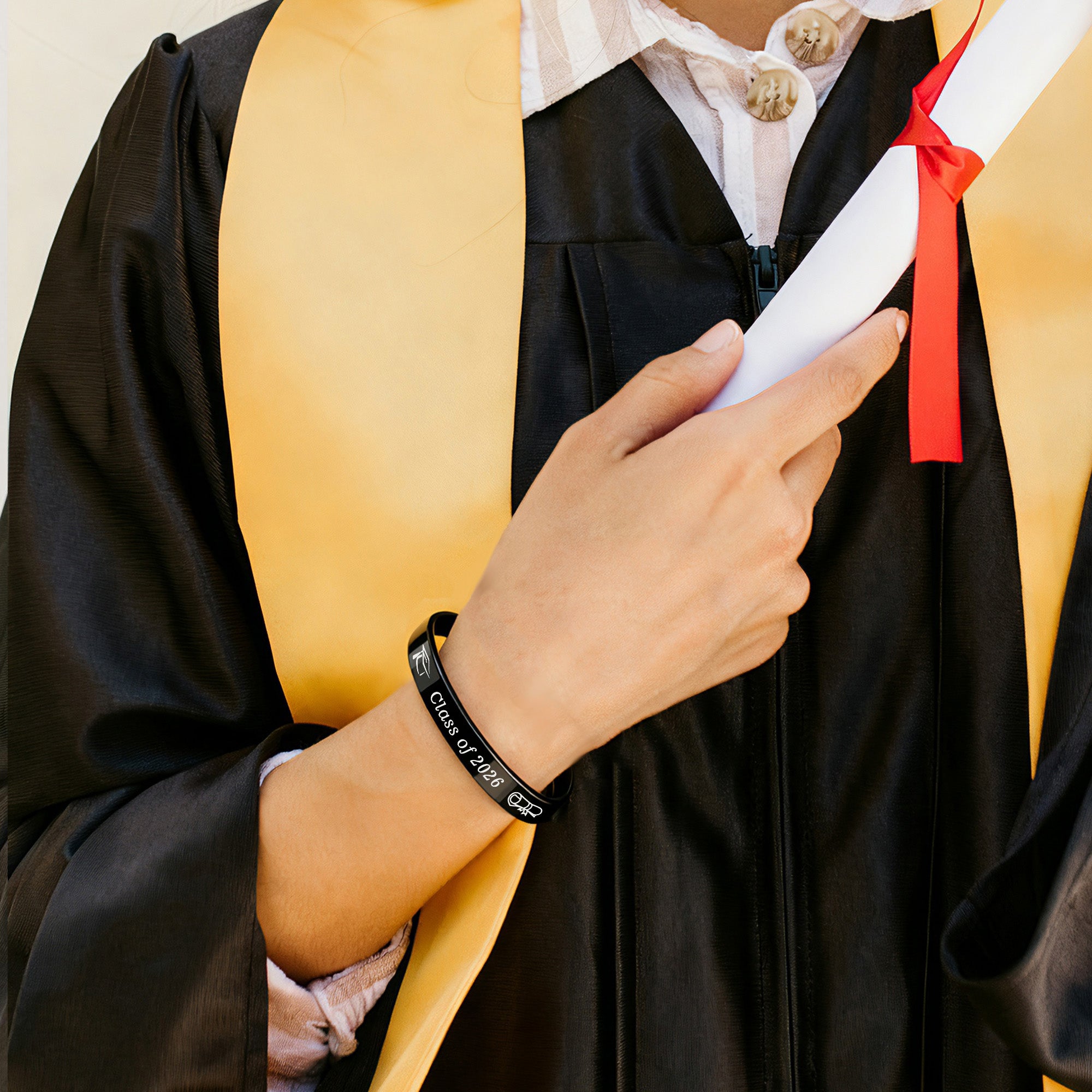 Motivational Graduation Cuff Bangle