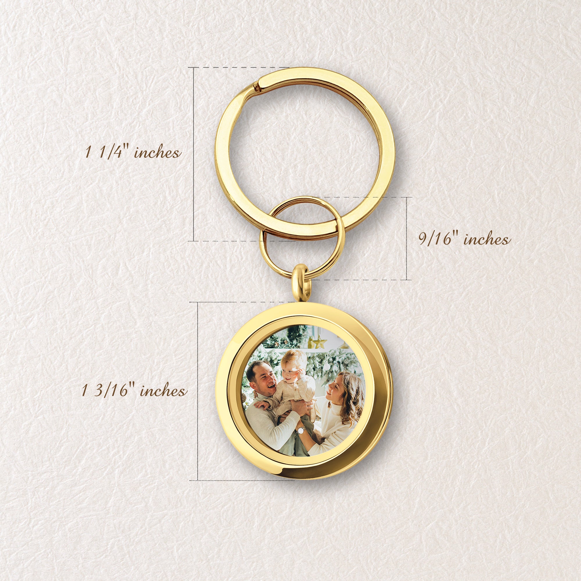 Custom Photo Locket Key Chain - New Mom