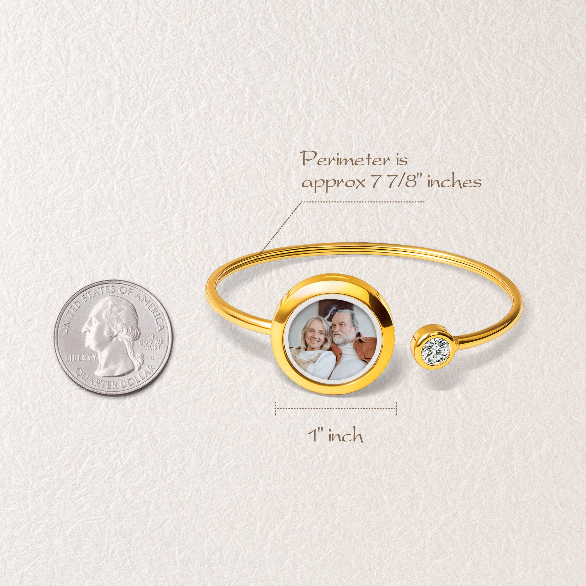 Photo Locket Cuff Bangle