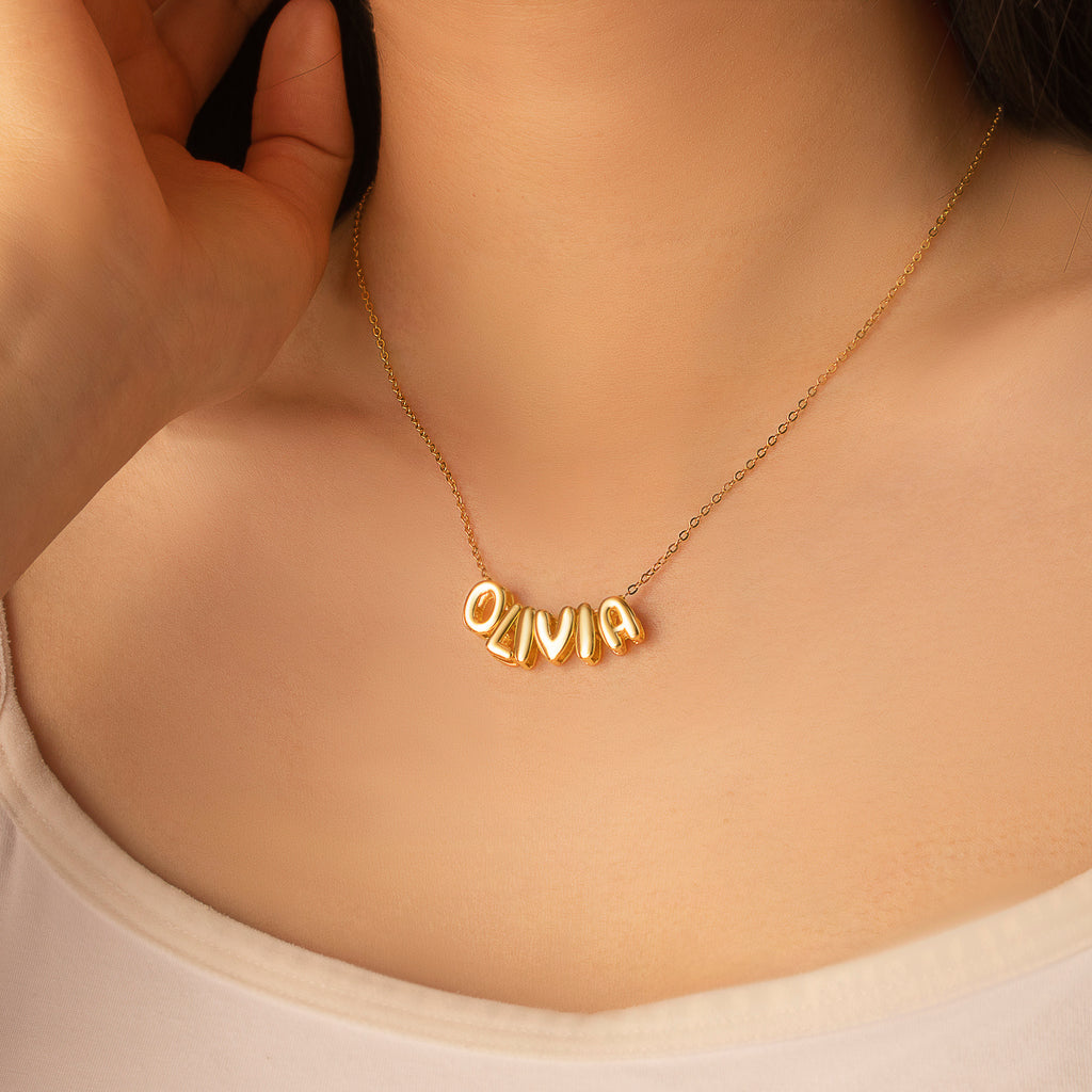Personalized Letter Bead Name Necklace