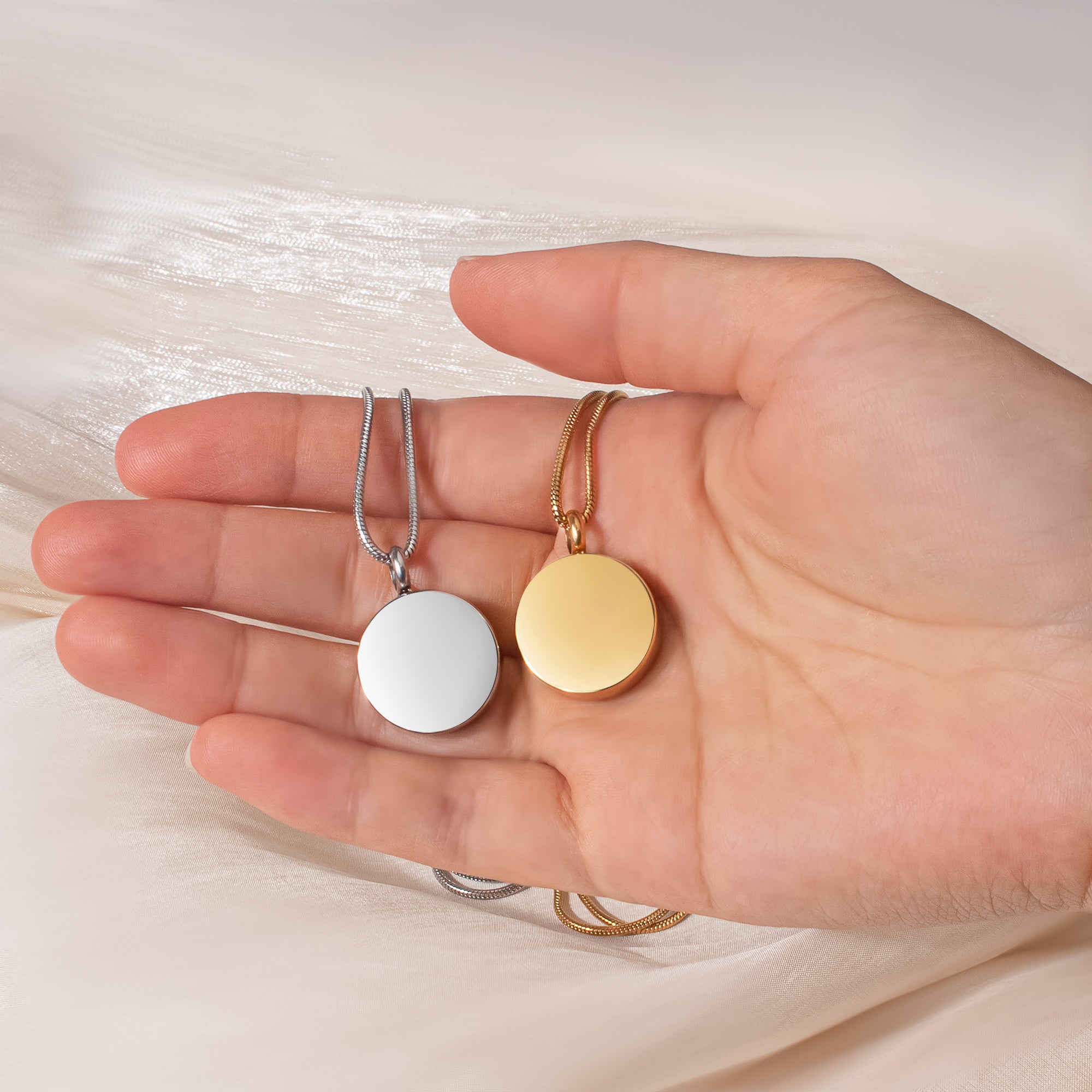 Classic Round Memorial Keepsake Necklace