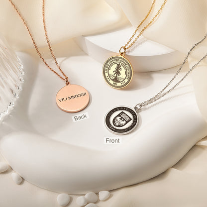 Personalized College Logo Graduation Necklace