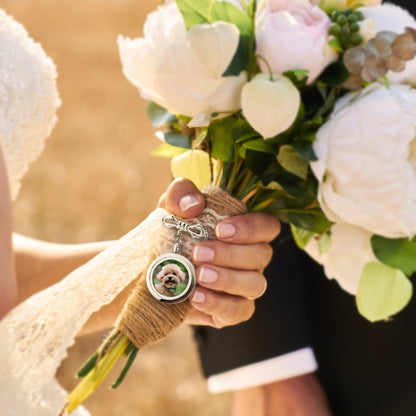 Personalized Custom Photo Locket Wedding Bouquet Charm