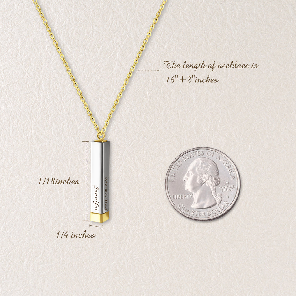 Hidden Message Bar Necklace