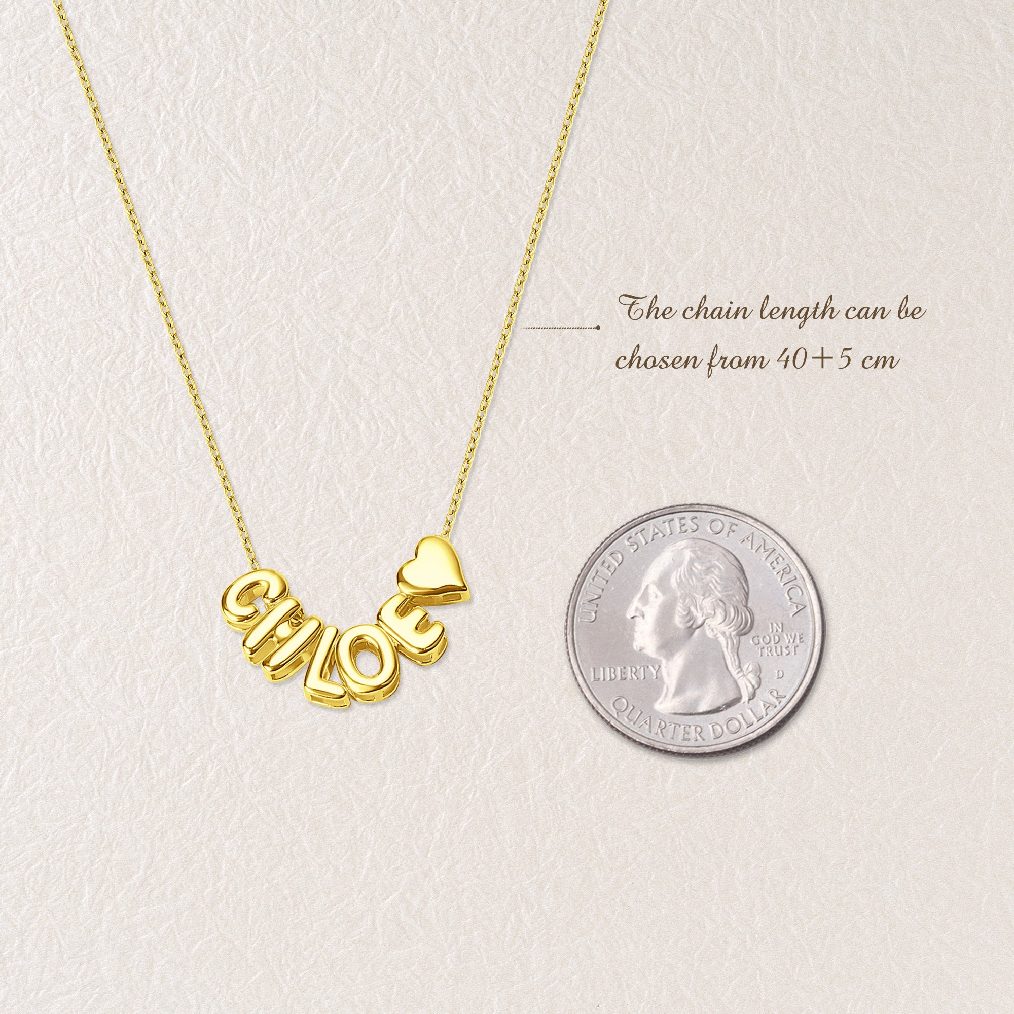 Personalized Letter Bead Name Necklace