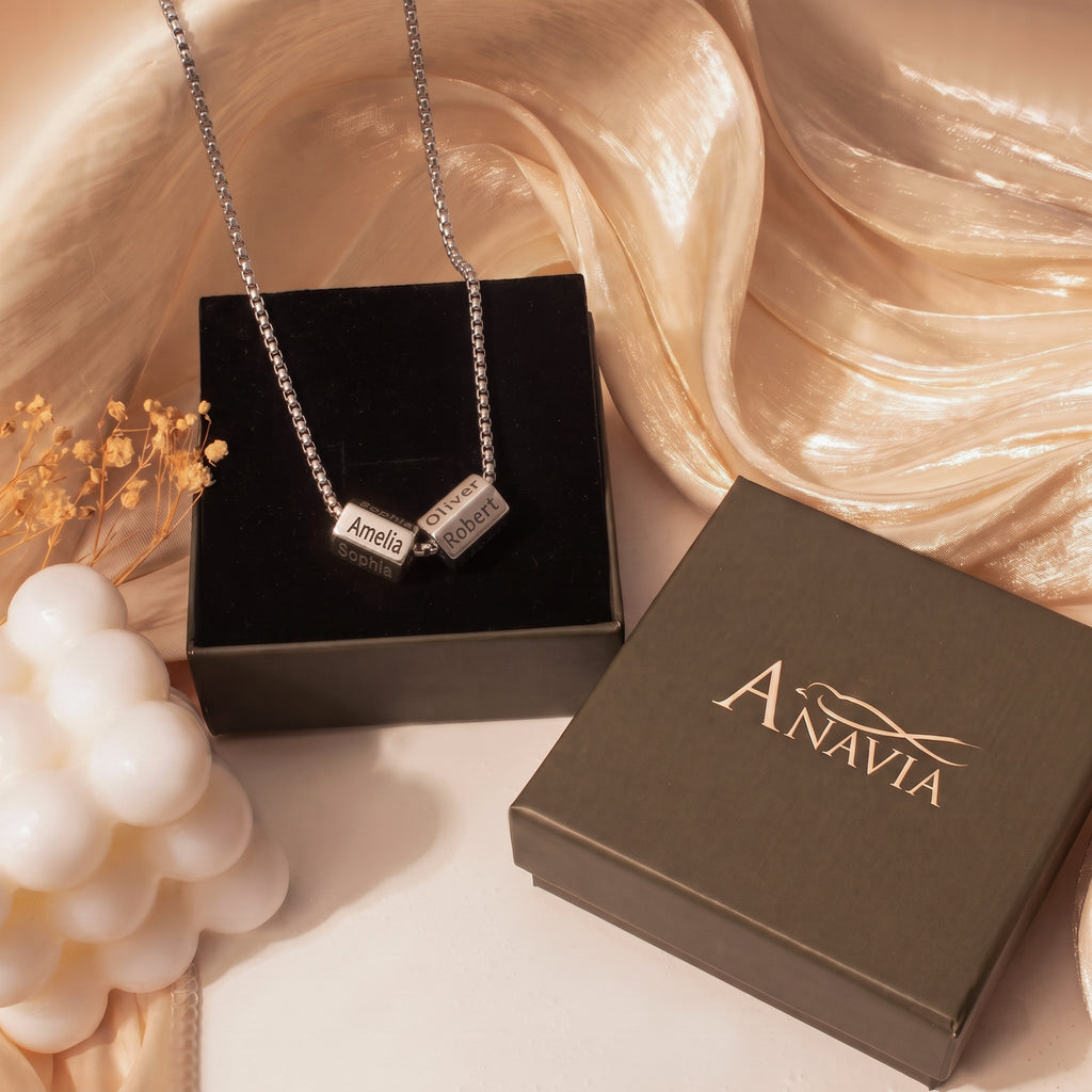 Personalized Names Hexagonal Necklace