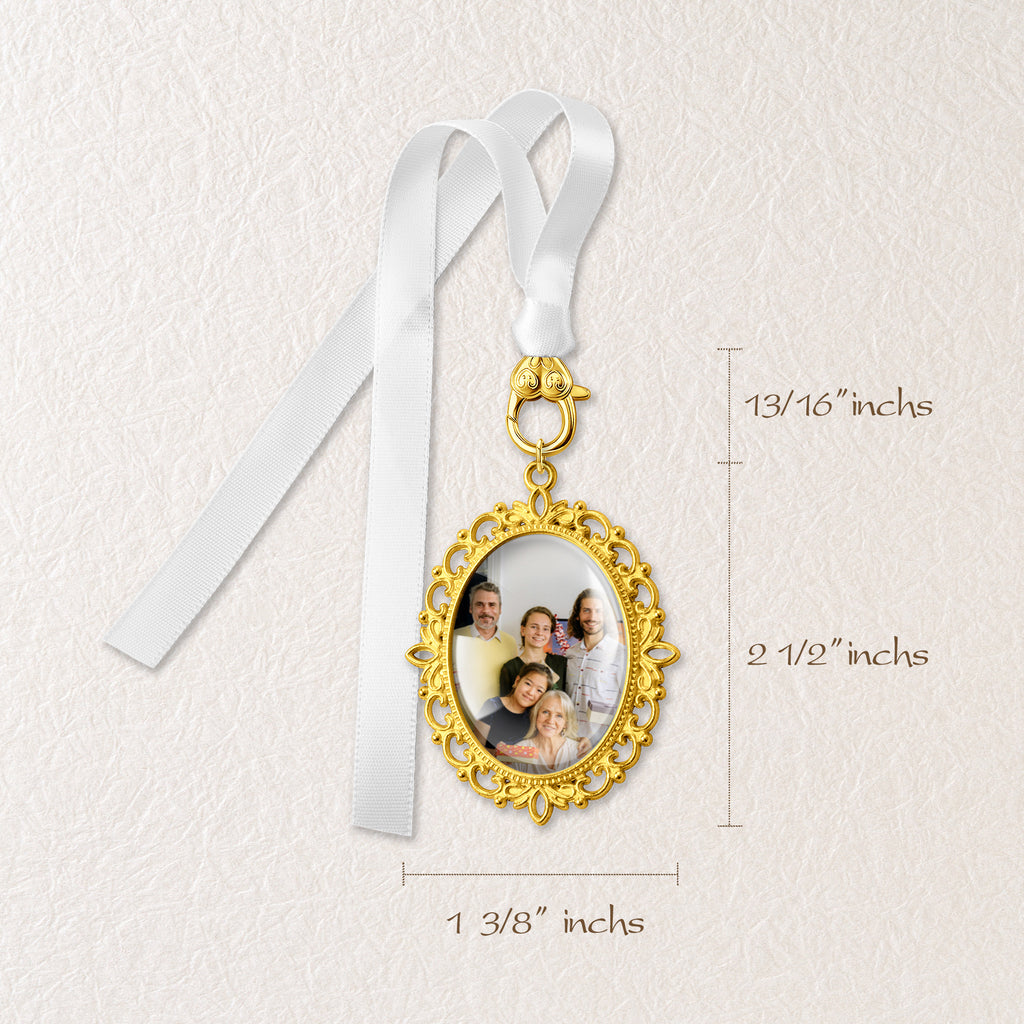 Reversible Graduation Photo Ribbon Brooch