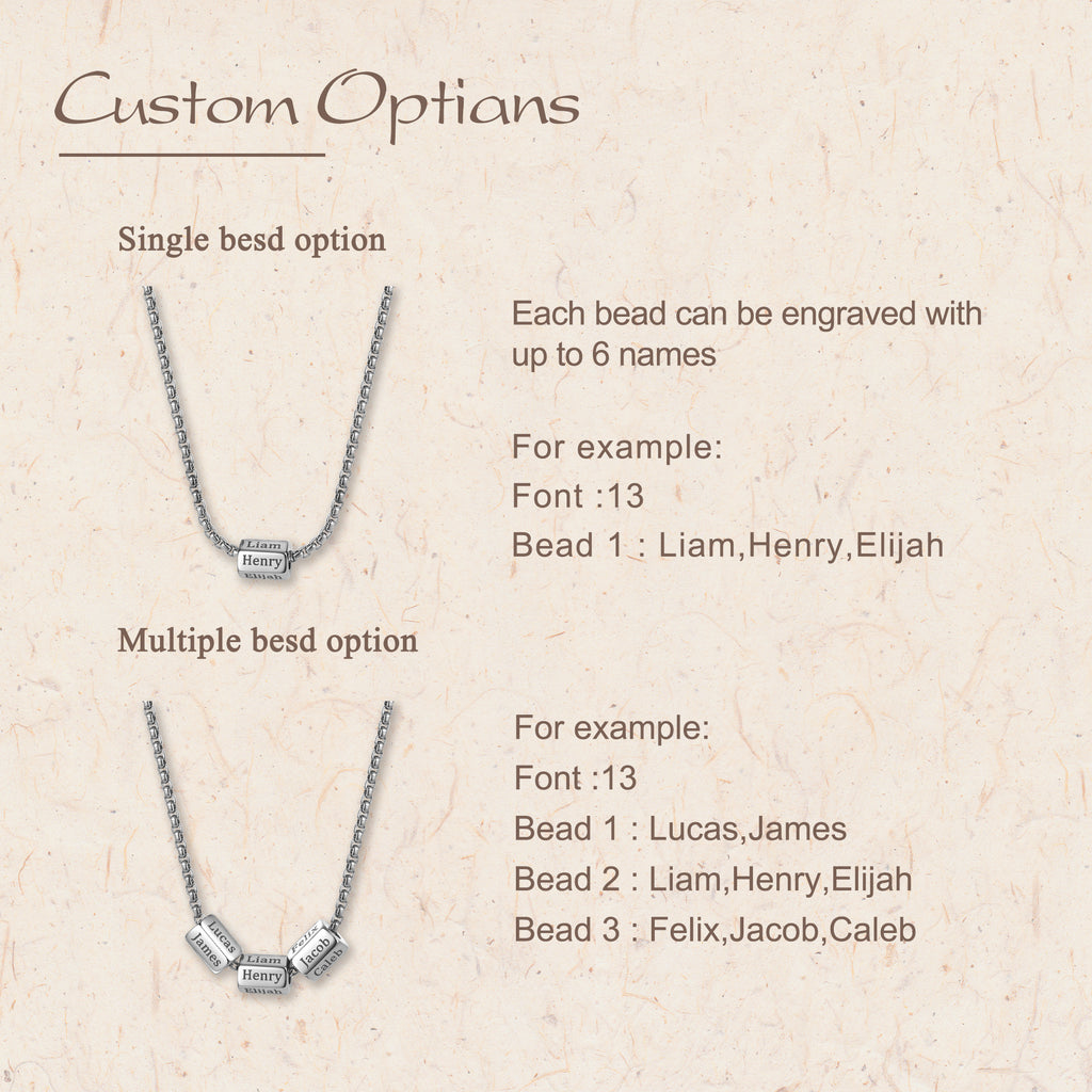 Personalized Names Hexagonal Necklace